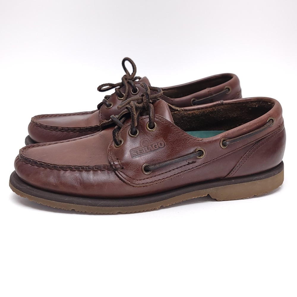 Sebago Docksides Boat Deck Shoes Mens‎ 7 M Brown Leather USA